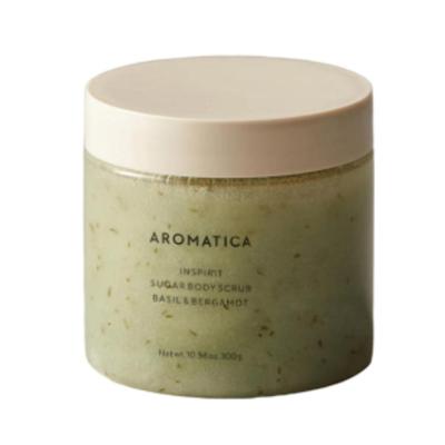 Scrub Corpo allo Zucchero Basilico & Bergamotto 300g Sale Esfoliante Peeling Peli Incarniti Cura Gomiti