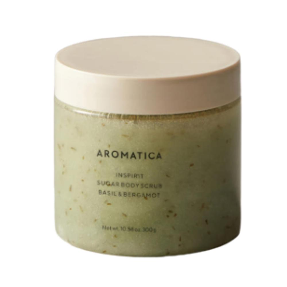 

AROMATICA Sugar Body Scrub Basil & Bergamot 300g Exfoliating Salt Peeling Ingrown Hair Elbow Care