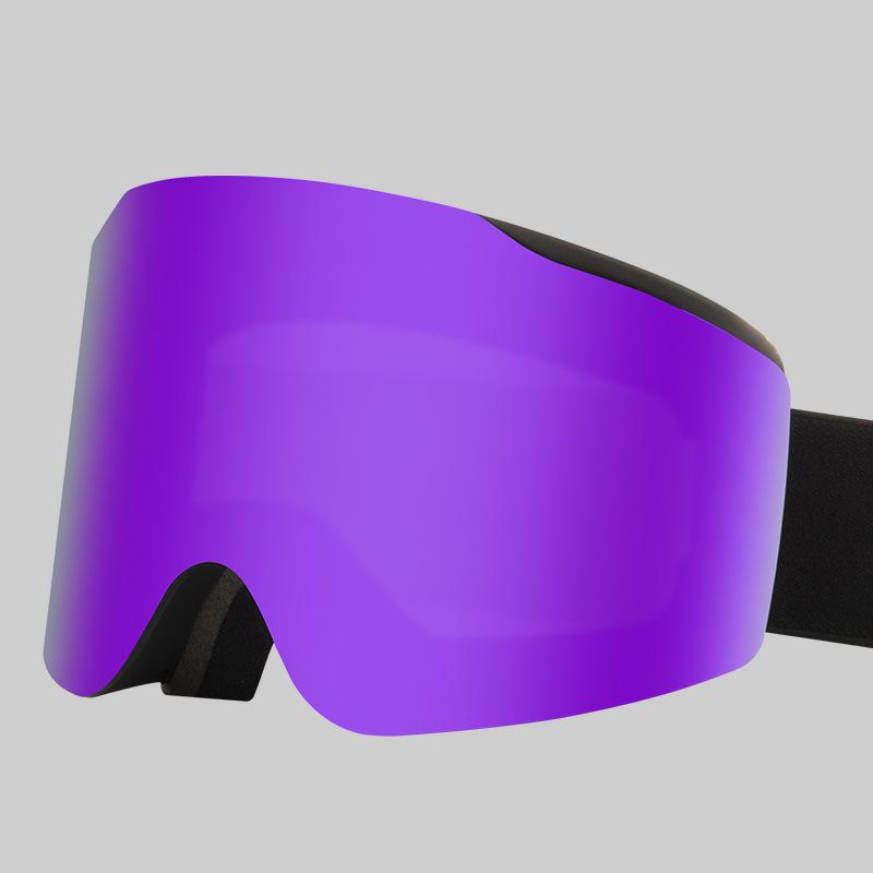 Anti-fog ski goggles with double-layer magnetic lenses, outdoor sports UV protection goggles for men and women