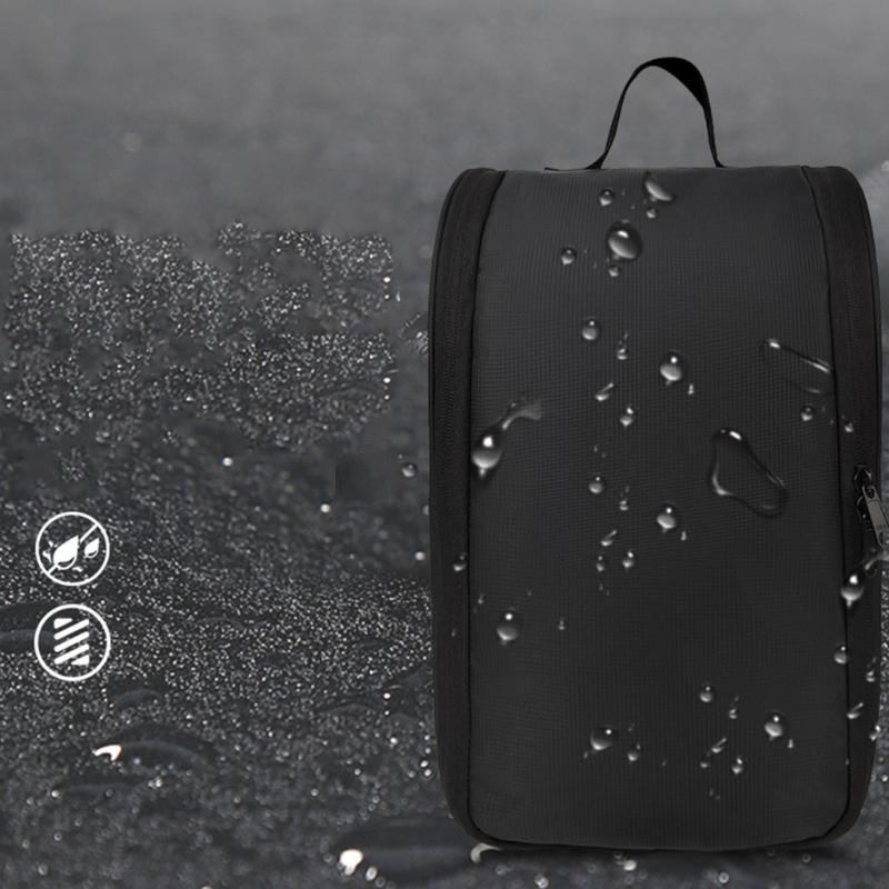 Breathable Sports Shoe Storage Case Water Resistant Zippered Canvas Footwear Organizer with Reinforced Handles