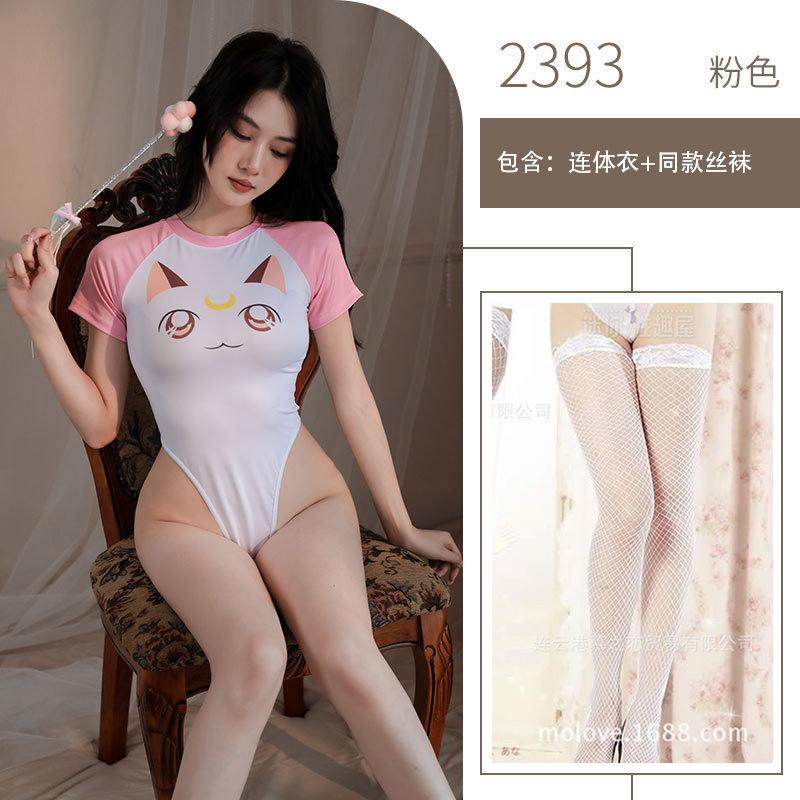 Two-dimensional anime cosplay sex uniform sexy one-piece sex underwear open file free of dead pool water