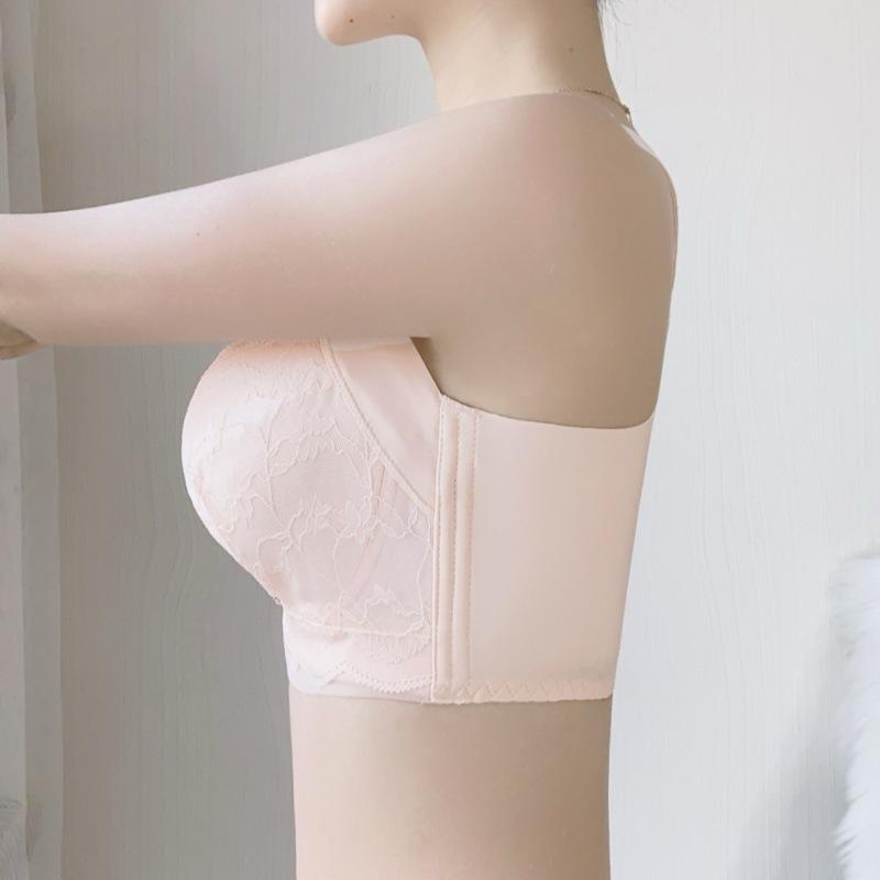 Adjustable Bra Women's Plus Size Strapless Bra Anti Glare Thin Design Gathered Together Anti Sagging and Double Breasted Bra