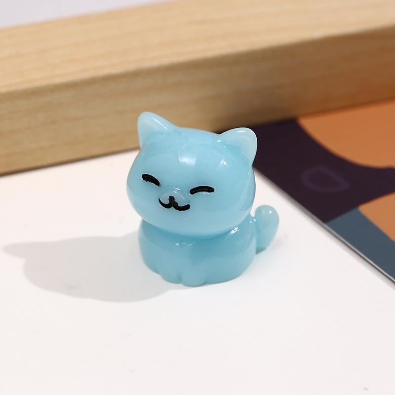 3D Cute Orange Cat Resin Figurine - Desktop & Car Ornament