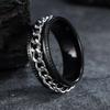 New In Metal Spinner Fidget Cool Rings for Men Stainless Steel Rotatable Chain Anxiety Relife Spinning Ring Anillo Antiestres