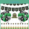 Whimsical Baby Yoda Star Wars Kids Birthday Party Decor Featuring Colorful Cake Toppers And Balloons