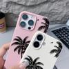 Für iPhone 16 Pro Max 16E 15 14 Pro 13 12 11 Handyhülle Kokospalmenmuster Schlank Weich TPU Sturzsicher Stoßfest Matt Bumper Cover