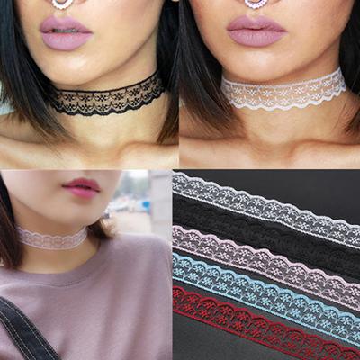 Frauen Retro Halsband Boho Blumenmuster Spitze Gothic Punk Kragen Halskette Geschenk