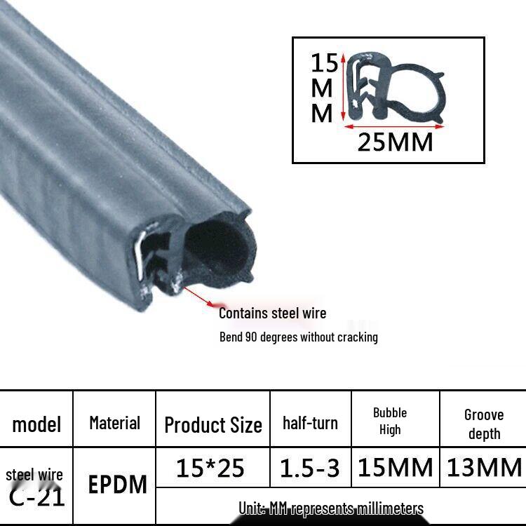 U-Shaped Waterproof Anti-Collision Dustproof Electrical Cabinet Rubber Seal