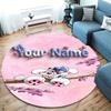 Diddl Custom Name Round Area Rug,Carpet Rug for Living Room Bedroom Sofa Playroom Decor,Non-slip Floor Mat