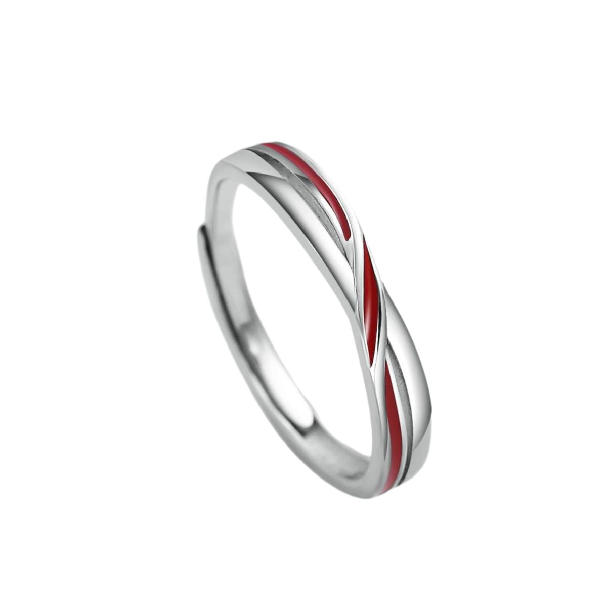 

Регулируемые парные кольца с красной нитью, обручальные кольца и кольца обещания, подарки на День святого Валентина для мужчин и женщин