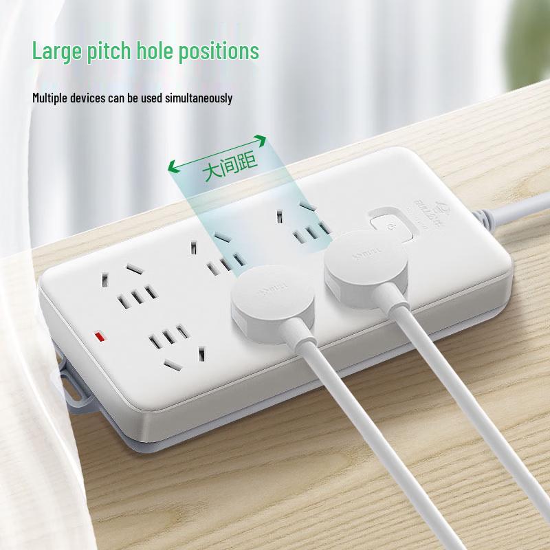 BULL GN-109K 6-Outlet Power Strip with Master Switch, 5m Cord
