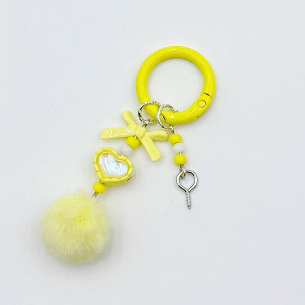 Accessories Hairball Mobile Phone Chain Beaded DIY Handmade Hairball Chain Blind Box Cute Grain Lanyard Pendant Keychain