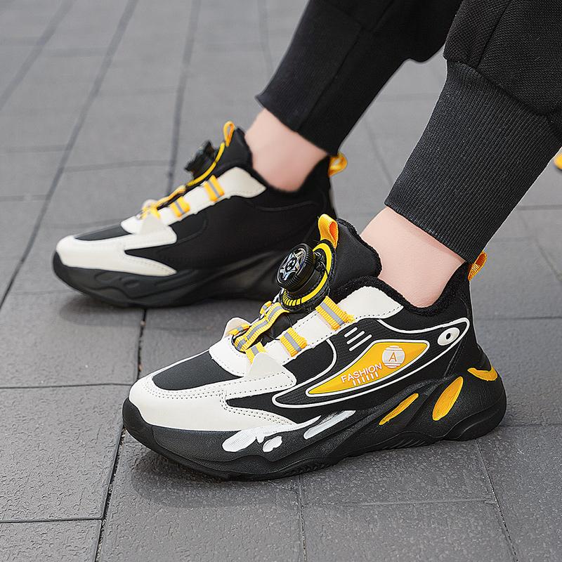 Осенне-зимние детские зимние ботинки короткие плюшевые теплые нескользящие износостойкие — фото 14