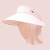Hat women's summer new outdoor empty top hat ice silk UV protection sun hat large brim sun protection hat women