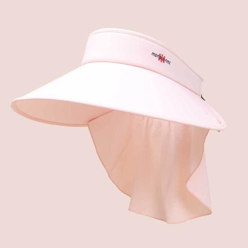 Hat women's summer new outdoor empty top hat ice silk UV protection sun hat large brim sun protection hat women