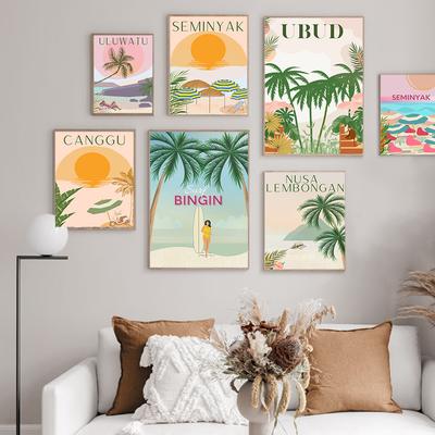Landscape Wall Art Canvas Posters Nordic Prints Travel Bali Beach Sea Painting Pictures for Modern Living Room Home Decoration No Frame