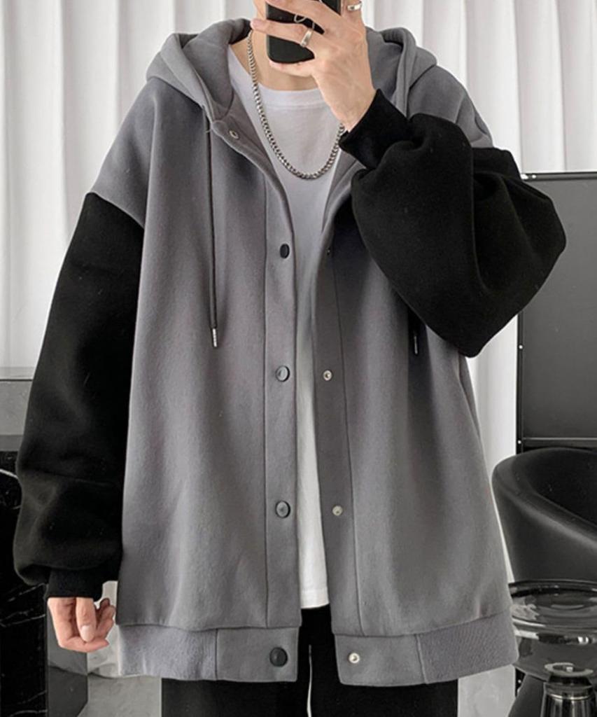Pangenee Winter Stylish Cold for Everyday Wear Men's Hoodie, Outerwear, Jacket, Jumper, Blouson, Casual, Oversized, Weather, Masculine, Lightweight,