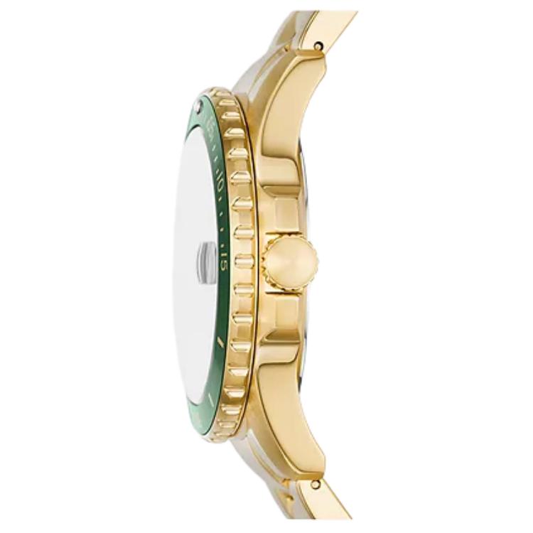 Fossil BLUE DIVE Wrist Watch Quartz Movement Stainless Steel Strap 42mm Green Dial Unisex 100m Water Resistant FS6030