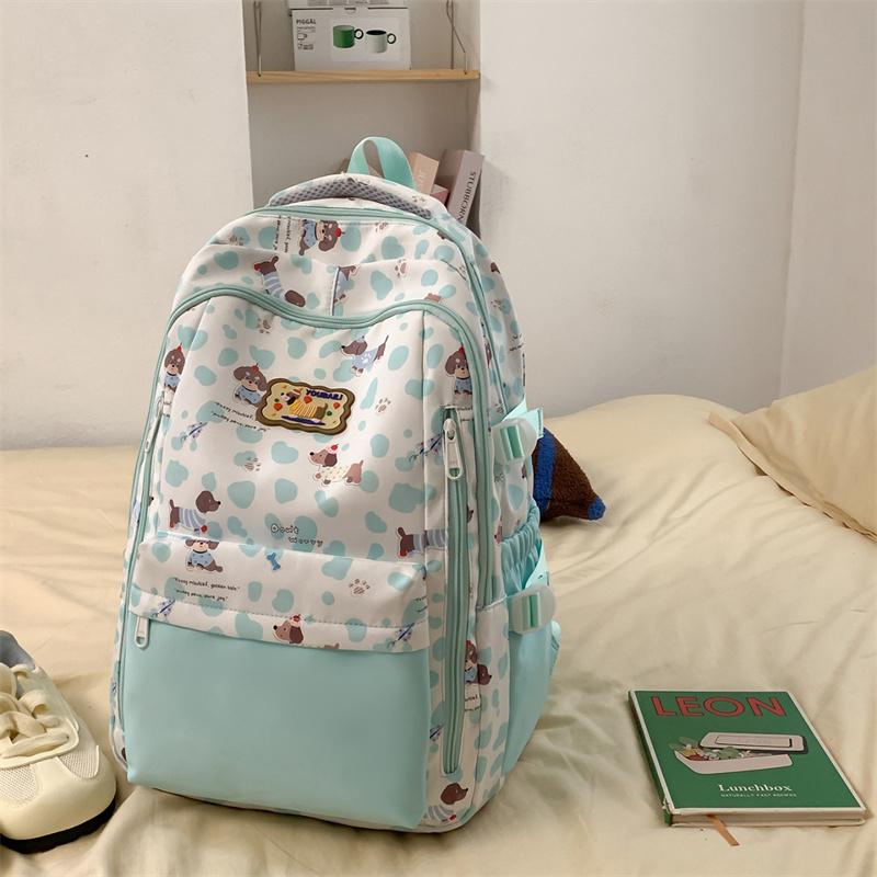 Leopard Print Junior High School Student Schoolbag Women's Backpack Lightweight Backpack