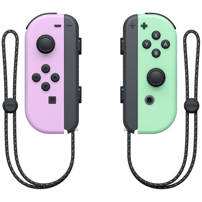 Pastel Purple Joy-Con Controller Pair &; Pastel Green for Nintendo Switch (Replaceable Battery)