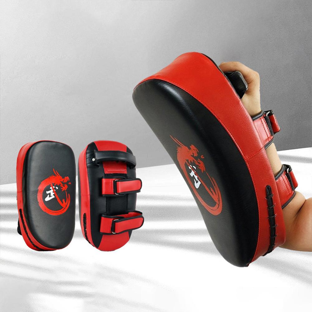 PU Leather Hand Foot Kicking Pad Bag Curved Foot Target Pad for Muay Thai Taekwondo Martial Arts Training