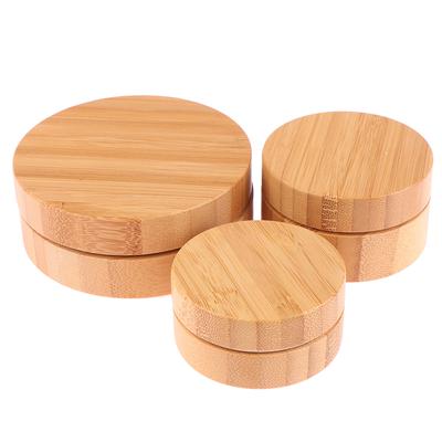 1Pc 30/50/100G Frost Cream Bottle Jar Bamboo Lid Empty Cosmetic Container