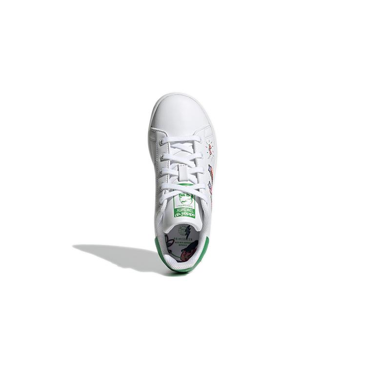 Adidas Originals C Abrasion Resistant Low top Skateboard Shoes White Green Red Children Aged 3 7 Years Old FX5977