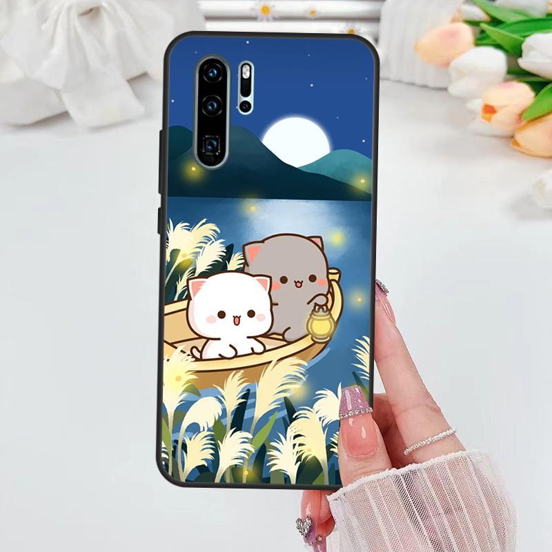 

Мультяшный чехол-котик персиковый моти для Huawei Nova 5T 3i 7i 8i 11i 10 9 SE Y60 Y61 Y70 Y90 P20 P40 Lite P60 P30 Pro Huawei P30 Pro
