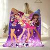 Süßer Cartoon L-LoliRock Wurf Weiche Flanelldecke Warm Knie Hautfreundlich Überwurf für Sofa Büro Bett Reisen Winter Übergröße