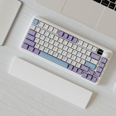 Ergonomische Tastatur Handgelenkauflage mit rutschfester Unterseite, wasserabweisendes PU für 81-Tasten-Layout, Schwarz-Weiß-Optionen