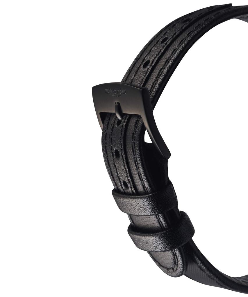 Batue Classic Batue Cross Leather Strap 40mm Quartz Batue Origin HW504BKBK Black [Hunting World] & Men's