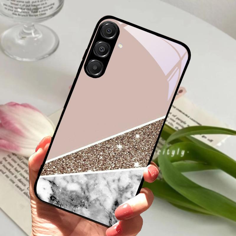 For Samsung A26 5G Case Hard PC Tempered Glass Phone Cover For Samsung Galaxy A36 A56 5G Fashion Animal Glass Protector Cases