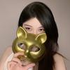 Costume Props Cat Half Face Mask Plastic Halloween Mask Cute Cosplay Mask  Women