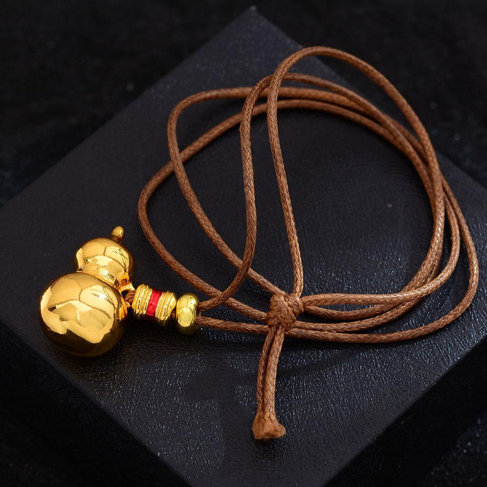 Gold Gourd Necklace Long Pendant Wang Jiaer With Light Luxury High Sense Versatile Temperament Sweater Chain