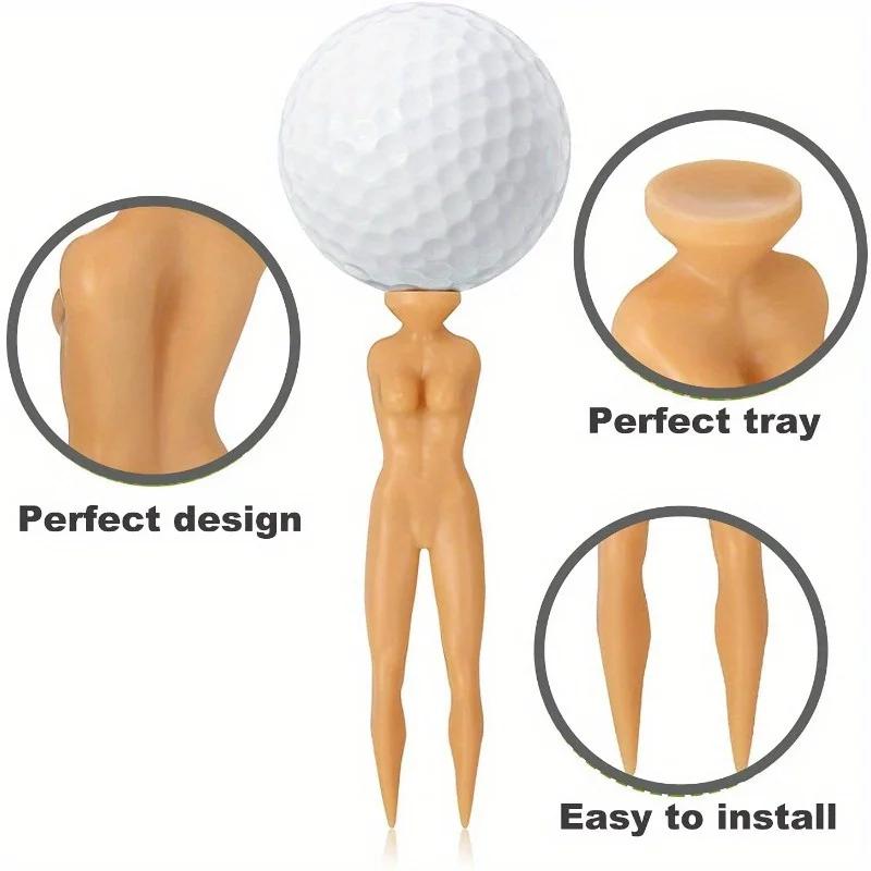 10/20pcs Plastic Novelty Joke Naked Nude Lady Golf Tee Practice Training Golf Tees bulk 70mm for Men Women Golfer Game