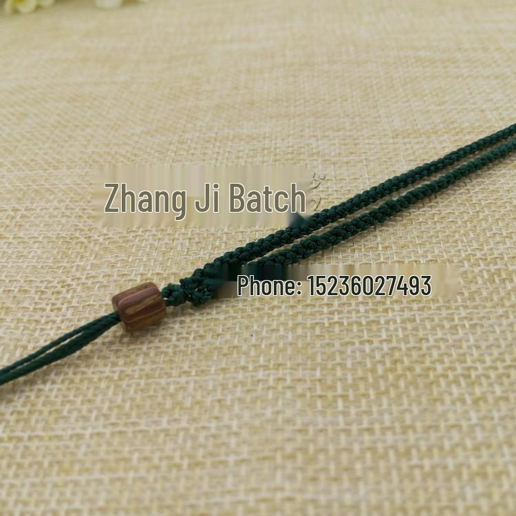 Jade Ethnic Style Handmade Woven Lanyard with Jade Pendant and Cultural Play Bracelet