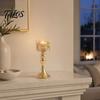 Candle Holder, European Style Crown Metal Candlestick, Decorative Metal Candle Holder for Dinner Room Table Centerpiece Mantel Wedding Party Decor