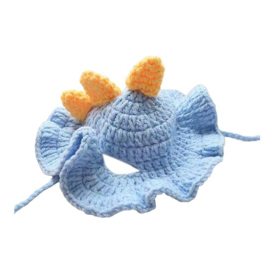 Cat Hat Pets Knitted Cosplay Hat Halloween Christmas Party Costume Headwear Dress-up Accessories for Puppy Cat Kitten