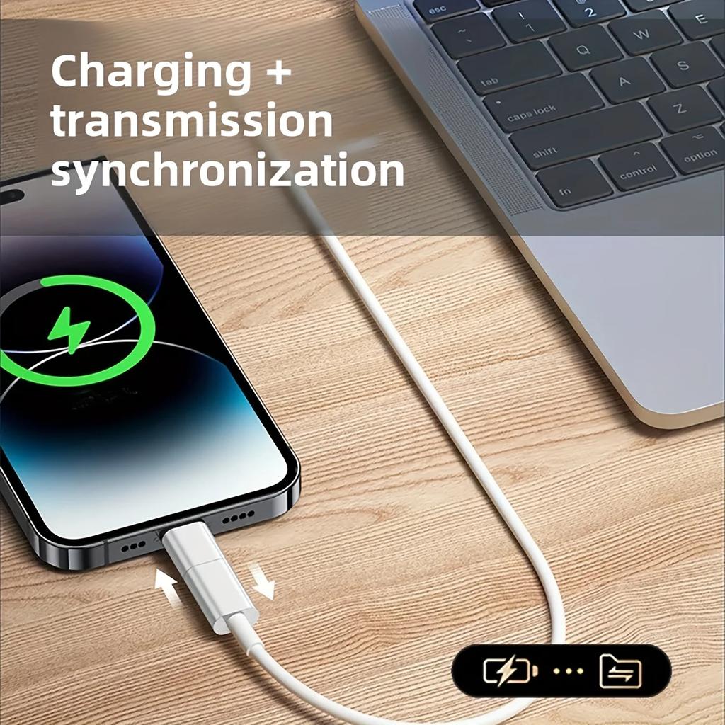 2pcs iPhone Lightning To USB C Adapter, Type C Charger Connector for iPhone 16 15, Fast Charging Data Transfer