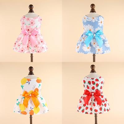 Spring and Summer Dog Skirt Small and Medium Dog Teddy Cat Pet Clothes Cute Dog Skirt Thin Princess Style
