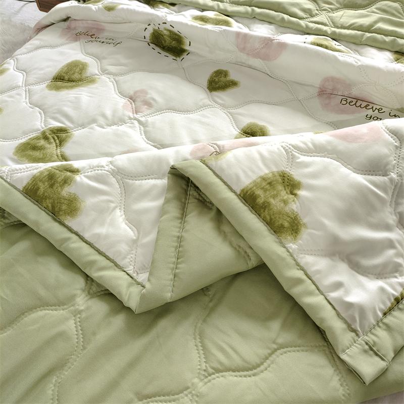 Quilted Summer Single Double Bed Light Printed Quilt Core Air Conditioning Quilting Twin Queen Size Duvet Thin Plaid Comforter