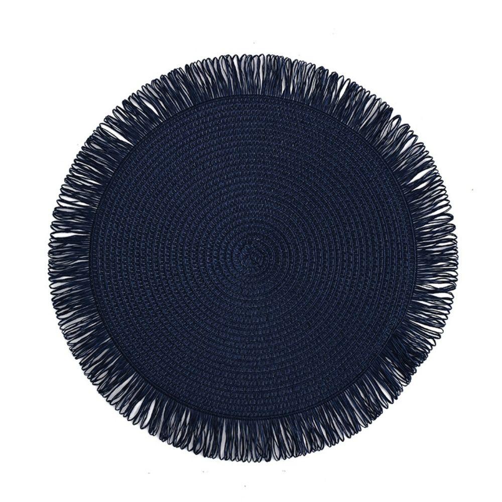 

с кисточкой плетеный плейсмат круглый коврик для миски декор обеденного стола термостойкий плейсмат дом