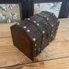 Antique Style Wooden Storage Box with Lock and Lid for Jewelry and Keepsakes Decorative Treasures Chest Home Decoration