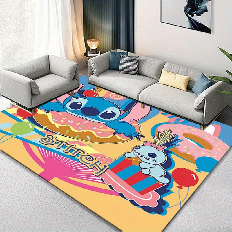 1 buc Covor cu model Disney Lilo și Stitch Covoraș de zonă Covor antiderapant Lavabil manual Preș pentru podea Potrivit pentru Sufragerie Dormitor Decor Acasă