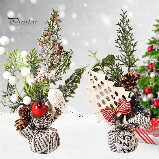25 mini vánočních stromků Pevná základna Větev borovice Různé styly Party dekorace Roztomilá vánoční dekorace Foto rekvizity