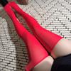 Women Breathable Sweat-Absorbing Split Five Toe Thigh High Stockings 120D Velvet Over Knee Long Socks For Spring Autumn