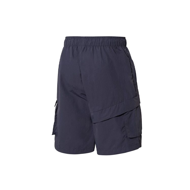 Li Ning Sports Fashion Series Woven Sports Casual Shorts Men Shorts Deep-Purple Gray AKSR527-3
