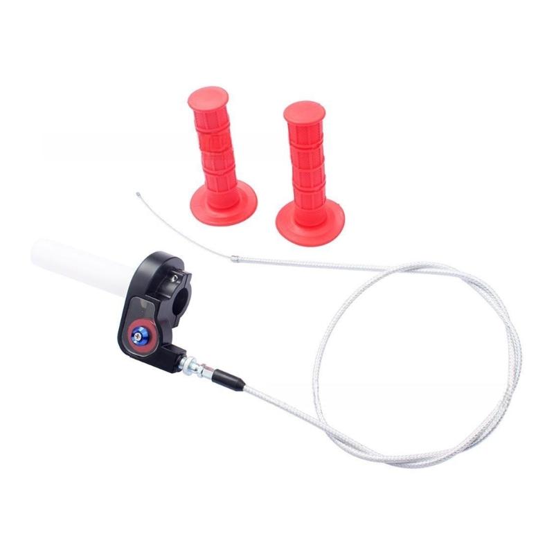 22mm Twist Throttle Grips and Cable Dirt Pit Bike Accessories for 50CC-250CC ATV Throttle Line Accelerator Handle Grips