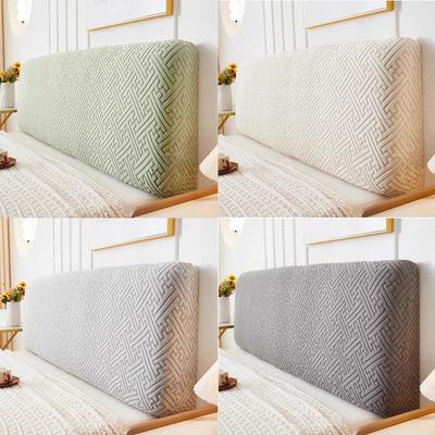 Plush Flannel Headboard Cover Stretchy Dustproof Protector Slipcover for Bed Frame Home Hotel Decor Accessories