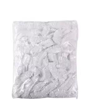 

100/50Pcs Disposable children Shower Cap for Hair Elastic Mesh Shape Plate plastic wrap cover Food grade food cover